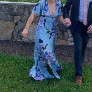 SHOW ME YOUR MUMU BLUE FLORAL DRESS